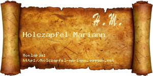 Holczapfel Mariann névjegykártya